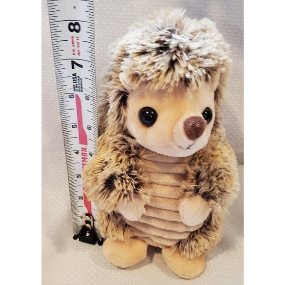 Hugfun International 8" Brown Hedgehog 261487 Stuffed Animal Plush Toy - Picture 8 of 10